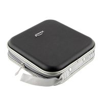 liangxie New black 40 Disc CD DVD DJ Storage Organizer Hard Wallet Holder Album Bag Hard Box Double side black CD bag