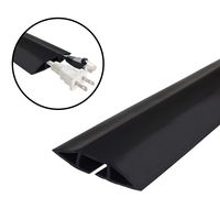 Heavy Duty Floor Cord Cover Cable Protector, 3 Channels Protect Cords and Prevent a Trip Hazard- Conceal Wires at Home, Office, Warehouse, Workshop, Concerts (6.5 Ft)