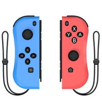Kinvoca Joy Con Controller Replacement for Nintendo Switch, L/R Joycon Pad with Wrist Strap, Alternatives for Nintendo Switch Controllers, Wired/Wireless Switch Remotes - Red and Blue