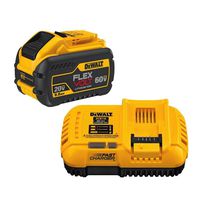 DEWALT DCB118X1 20/60V MAX FLEXVOLT Lithium-Ion 9.0Ah Battery Pack with Fan-Cooled Charger