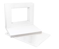 Golden State Art, Pack of 25, 11x14 White Picture Mat Full Set - Fit 8.5x11 Photo/Certificate - High Premier Acid Free Bevel Pre-Cut White Core Mattes - Includes 25 Backing Backer Board & Clear Bags