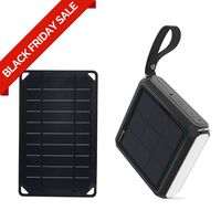 Renogy - E.Tunes + E.Flex - Special Bundle Set Portable Solar Panel W/USB Port Solar Power Wireless Bluetooth 4.2 IP65 Splashproof Outdoor Speaker for Beach, Poolside, Biking and Camping