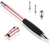 MEKO (2nd Generation) [2 in 1 Precision Series] Disc Stylus/Styli for iPhone7/7plus, iPad 4/ iPad mini and All Touch Screen Devices Bundle with 3 Replacement Tips (1Pcs,Rose Gold)