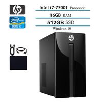 HP 2019 Premium Flagship Pavilion 460 Desktop Computer, Intel Quad-Core i7-7700T up to 3.8GHz, 16GB DDR4 SDRAM, 512GB SSD, DVD-Writer Bluetooth 4.2 Win 10 W/Accessories