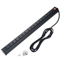 16 Outlet Plugs Heavy Duty Metal Power Strip, Aluminum Workshop Socket with 4FT Long Cord and Power Switch. 15A, 125V, 1875W