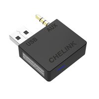 CHELINK Audio Bluetooth 4.0 Transmitter/Receiver, Car Aux Adapter for Music Streaming Sound System, Fit KIA Hyundai Car Stereo Compatible for i7 X XS Max XR 8Plus 5 6 i-Pad Android Smartphone