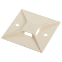 Panduit ABM4H-S6-T Adhesive Backed Cable Tie Mount, 4-Way Mount, Screw/User-Supplied Adhesive, Indoors Environment, Nylon 6.6, 6 Screw Mounting Method, White (Pack of 200)