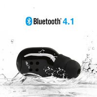 ElementDigital Bluetooth Earbud Mini Wireless Earpiece Headset in-Ear Noise Reduction Headphone Sweatproof Bluetooth Earphone with USB Charging Cable for iPhone iPad Samsung (Black)