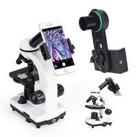 Microscope Lens Cellphone Adapter with 20X Microscope Metal Eyepiece, Microscope Smartphone Camera Adapter - for Microscope Eyepiece Tube 23.2mm, Capture and Record The Beauty in Micro World