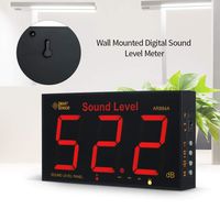 Konnon Sound Level Meter with Large LCD Screen Wall Mounted Digital Sound Level Meter Digital Noisemeter Decibel Monitoring Tester Noise Volume Measuring Instrument 30-130dB Measuring Range