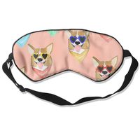 Lnrd Sleeping Mask Funny Dog Silk Eye Cover Adjustable Straps Blindfold