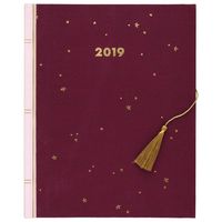 Emily + Meritt 2019 Weekly & Monthly Planner, 8" x 10", Large, Perfect Bound, The Foiled Scattered Star Planner (EM101-903)
