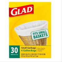 Glad Small Twist bag closed Trash Bags 4 Gallon 30 Count