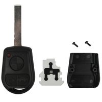 qualitykeylessplus Replacement Remote Head Key 3 Button Case and Pad for BMW FCC ID LX8FZU No Notch Blade