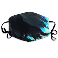 Howling Wolf Dust Mask,Washable and Reusable Cleaning Gardening Outdoor Activities Warm Windproof Mask