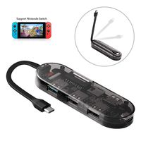 USB C Hub HDMI Adapter, HOGORE USB C Adapter for Nintendo Switch with 4K HDMI,PD Charging,3USB Port,SD/Micro, Compatible with MacBook Pro, MacBook Air 2018, Dex Station Mode Samsung Galaxy S9/S8 Plus