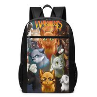 CAOI UUC Warriors Cat 17" Classic Multifunctional High Capacity Backpack Computer Bag Black One Size