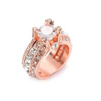 Desirepath 925 Sterling Silver Ring, Cubic Zirconia CZ Diamond Elegant Eternity Engagement Wedding Band Ring