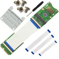 Mini PCI-E x mSATA Flexible Extender Cable with SIM Card Slot