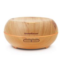 InnoGear Aromatherapy Essential Oil Diffuser Wood Grain Ultrasonic Cool Mist Diffusers with 7 Color LED Lights Waterless Auto Shut-Off, 200 ml