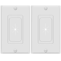 TOPGREENER Flexible Rubber Grommet Opening Pass-Through Insert with Decorator Wall Plate for Low-Voltage Cables, Size 1-Gang 4.50" x 2.75", Polycarbonate Thermoplastic, TG8901-2PCS, White 2 Pack