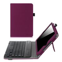Fintie iPad mini 1/2/3 Keyboard Case - Premium PU Leather Folio Stand Cover with Removable Wireless Bluetooth Keyboard for Apple iPad mini 1 / iPad mini 2 / iPad mini 3, Purple