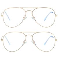 Blue Light Blocking Aviator Glasses for Women Men Lightweight Metal Frame Computer Glasses Anti-eyestrain Gaming Eyeglasses