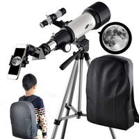 Telescope for Kids 70mm Apeture Travel Scope 400mm AZ Mount - Good Partner to View Moon and Planet - Good Travel Telescope with Backpack for Kids and Beginners