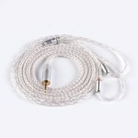 Upgrade 16 Core Balanced Silver Plated Replacement Cable, HiFiHear Audio Jack MMCX Detachable Earphone Cable Replacement Earphone Wire for Shure 846 535 215 315 425 MAGAOSI K5 LZ A4 A5 (MMCX 2.5mm)