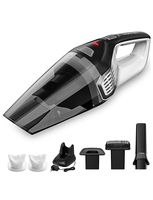 Homasy Portable Handheld Vacuum Cleaner Cordless, Powerful Cyclonic Suction Cleaner, Rechargeable 14.8V Lithium w/Quick Charge, Wet Dry Vacuum Cleaner for Pet Hair, Dust, Gravel Cleaning, Black