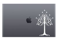 Tree of Gondor WHITE Macbook Decal
