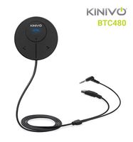 Kinivo BTC480 Hands-Free Bluetooth Car Kit (for Cars with 3.5mm Aux Input, Magnetic Mount, Dual-Port USB Charger, Multi-Point Connectivity)