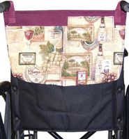 Handi Pockets 3c5wn Storage Accessory Wheelchair, Tapestry, Wine with Flap