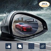 CATIZON Rainproof Car Rearview Mirror Protective Film [Anti-Fog][Anti-Glare][Anti-Mist][Scratch-Resistant], Micro-Nano Coating Side Mirror Clear Protector, 2PCS (3.7 x 3.7inch)