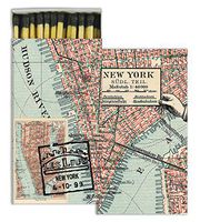 HomArt New York Map Large Decorative Matches Set of 3 matchboxes