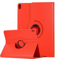 iPad Pro 11 Case 360 Rotating, KingTo iPad 11 inch Scratchproof Stand Cover Multi Angles Viewing Synthetic Leather Lightweight Slim Flip Folio Cover for iPad Pro 11 Inch 2018 - Red