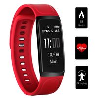 Viotte Fitness Tracker, 0.96 inch OLED Heart Rate Monitor Smart Wristband Swimming Activity Tracker Smart Bracelet with Step Tracker/Calorie Counter/Sleep Monitor for iPhone iOS and Android Phone,Red