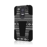 LG G2 Mini Case, MPERO IMPACT X Series Dual Layered Tough Durable Shock Absorbing Silicone Polycarbonate Hybrid Kickstand Case for G2 Mini Precise Port Cut Outs - Black Aztec