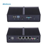 Qotom Barebone Mini PC Q330G4 with Intel Core i5 Processor, 4 Intel Gigabit Interface with Serial Port, DIY Home Firewall Router