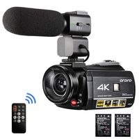 Video Camera 4K Camcorder IR Night Vision Camera Recorder 3.1'' IPS Touch Screen Digital WiFi Camcorders with Microphone