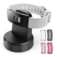 EEweca Charger for Fitbit Inspire or Inspire HR Charging Stand Dock Station 3 ft USB Cable (with 4-Pack Half Cover Cases)