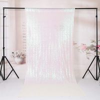 TRLYC 20FTx10FT Iridescent Sequin Backdrop Sequin Curtain for Wedding