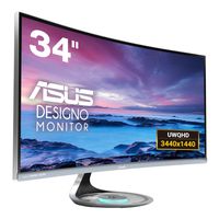 ASUS TeK MX34VQ 34 in. LED Designo Ultra-wide Curved Monitor Display Port HDMI Speaker - Black