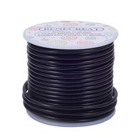 BENECREAT 9 Gauge Jewelry Craft Aluminum Wire 55 Feet Bendable Metal Sculpting Wire for Craft Floral Model Skeleton Making (Black, 3mm)
