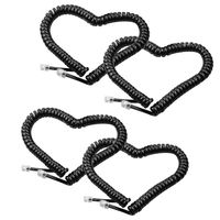Telephone Handset Cord,LOVK 4 Pack 8Ft Uncoiled / 1.4Ft Coiled Landline Phone Handset Cable 4P4C Telephone Accessory Black