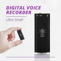 Mini USB Voice Recorder | Music Player Playback | Flash Memory Storage | Small Recorder for Interviews Phone Calls Meetings | Gifts for Men Women Kids Girls | Headphones Included | 8 GB Memory
