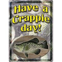 Crappie Day Tin Sign 12x17 Rivers Edge Products 1516