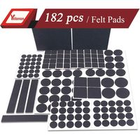 Yelanon Furniture Pads 182 Pieces - Felt Furniture Pads Self Adhesive Anti Scratch Floor Protectors for Chair Legs Feet, Protect Hardwood Tile Wood Floors & Laminate Flooring