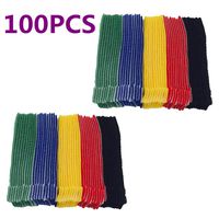 yiwoo Reusable Hook and Loop Cable Ties Fastening Straps Tie downs (100PCS)
