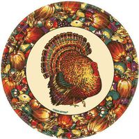 Autumn Turkey Dessert Plates (12ct)